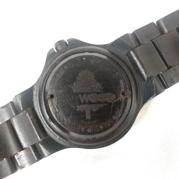 WeWood "Date" dark mahogany watch - Picture 3 of 7